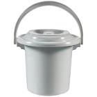 SEAU HYGIENIQUE 5L AVEC COUVERCLE CURVER GRIS CLAIR D.24X23CM (5) photo du produit