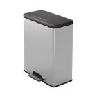 POUBELLE A PEDALE DECOBIN 65L CURVER ARGENT/NOIR 48.6X28.4X61.5CM (1) photo du produit