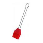 PINCEAU A PATISSERIE EN SILICONE ROUGE POIGNEE EN INOX 300degres 235MM (1) photo du produit
