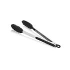 PINCE A SERVIR INOX EMBOUTS SILICONE NOIRS 30CM (1) photo du produit