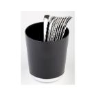 TAFELAFVALBAKJES-BESTEKHOUDER ZWART CHROOM D.130 H.150MM 1.3L (1) artikelfoto
