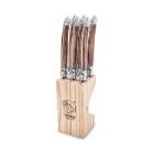 COUTEAUX À STEAK & BLOC BOIS LAGUIOLE BRUN 23CM (6) photo du produit