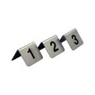 NUMEROS DE TABLE INOX SET DE NR 1 A 12 - 55XH.40MM (1) photo du produit