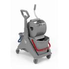 CHARIOT DE NETTOYAGE NICKITA 2X25L GRIS AVEC PRESSE GRIS (1) photo du produit