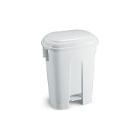 POUBELLE A PEDALE DERBY 60L PP BLANC/COUVERCLE BLANC 50X36X68CM (3) photo du produit