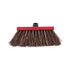 BROSSE DE RUE BASSINE/PIASSAVA ROUGE AVEC SUPPORT MANCHE 30CM (1) photo du produit