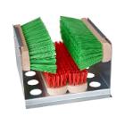 BROSSE CHAUSSURES COMPLET MONTURE GALVANISE AVEC 4 BROSSES BOIS-PVC (1) photo du produit