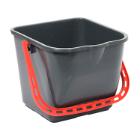 SEAU TASKI 15L GRIS AVEC POIGNEE ROUGE (1) photo du produit