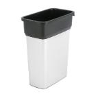 POUBELLE VILEDA GEO 55L PP MEDIUM METAL-NOIR SANS COUVERCLE 29X49X61CM (4) photo du produit