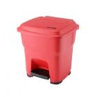 POUBELLE A PEDALE HERA 35L ROUGE 39X39X44CM (1) photo du produit
