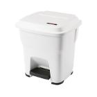 POUBELLE A PEDALE HERA 35L BLANC 39X39X44CM (1) photo du produit