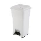 POUBELLE A PEDALE HERA 60L BLANC 39X39X69CM (1) photo du produit