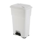 POUBELLE A PEDALE HERA 85L BLANC 49X39X79CM (1) photo du produit