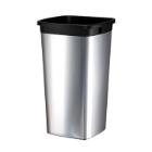 POUBELLE IRIS 60L SQUARE RONDE METAL 39X39X73CM (1) photo du produit