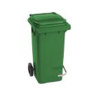 CONTENEUR A DECHETS 120L A PEDALE INOX VERT 48X55X94CM (1) photo du produit