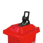 CONTENEUR A DECHETS 120L ROUGE-COUV.ET PRESSE CANETTES PLAST.250 CANETTES (1) photo du produit