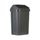 POUBELLE 50L COUVERCLE BASCULANT GRIS 40.6X34X66.8CM (1) photo du produit