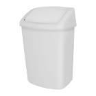 POUBELLE 50L COUVERCLE SBASCULANT BLANC 40.6X34X66.8CM (1) photo du produit