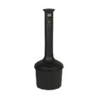 CENDRIER PLASTIC SUR PIED 10L GRIS FONCE (1) photo du produit