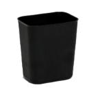 POUBELLE 6,6L PP RESISTANT AU FEU NOIR 24X17X26CM (1) photo du produit