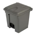 POUBELLE A PEDALE 30L GRIS-COUV. GRIS 39.8X41X43.5CM (1) photo du produit