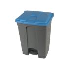 POUBELLE A PEDALE 70L GRIS-COUV. BLEU 41.2X49.5X67.3CM (1) photo du produit