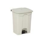 POUBELLE A PEDALE 70L BLANC-COUVERCLE BLANC 41.2X49.5X67.3CM (1) photo du produit