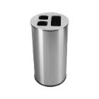 POUBELLE DE TRI 60L INOX SATIN 3 COMP. D.35.5X67CM (1) photo du produit