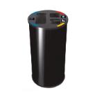 POUBELLE DE TRI 60L NOIR 3 COMP. D.35.5X67CM (1) photo du produit
