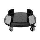 SOCLE A ROULETTES PE NOIR POUR CONTAINER RONDE 85L ET 120L (1) photo du produit