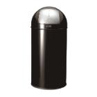 AFVALBAK PUSH BIN 40L ZWART METAAL P.C.MET BINNENBAK D.35X74CM (1) artikelfoto