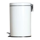 POUBELLE A PEDALE 12L BLANC SEAU INTERIEUR PLASTIQUE D.24.8X40CM (1) photo du produit