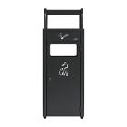 CENDRIER ET COLLECTEUR DE DECHETS 20L+2.3L ANTHRACITE 23X24X40CM (1) photo du produit