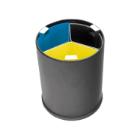 POUBELLE DE TRI 13L NOIR 3 COMP. COULEUR D.25.5X30.8CM (1) photo du produit