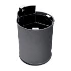 POUBELLE DE TRI 13L NOIR 3 COMP.NOIRS D.24.5X30CM (1) photo du produit