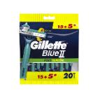 SCHEERMESJE E WEGWERP GILLETTE BLEU  II PLUS (20X(15+5)) artikelfoto