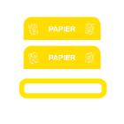 STICKERS PAPIER (X2) +OUVERT. 300X35MM (X1) JAUNE RAL1021 TRIMOUV BE (1) photo du produit