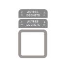 STICKERS AUTRES DECHETS(X2)+OUVERT.170X170MM(X1) GRIS RAL9022 TRIMOUV BE FR (1) photo du produit