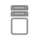 STICKERS RESTAFVAL (X2)+OUVERT.170X170MM (X1) GRIS RAL 9022 TRIMOUV BE EN NL (1) photo du produit