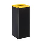 POUBELLE DE TRI CALITRI 40L OUVERTURE FENTE MANGANESE/JAUNE (1) photo du produit