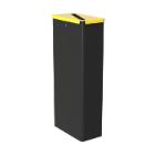 POUBELLE DE TRI CALITRI 20L OUVERTURE FENTE GRIS MANGANESE/JAUNE (1) photo du produit