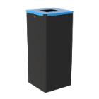 POUBELLE DE TRI CALITRI 40L PETITE OUVERTURE GRIS MANGA/BLEU (1) photo du produit
