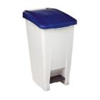 PEDAALEMMER MOBIEL 60L WIT-DEKSEL BLAUW 49X38X70CM (1) artikelfoto