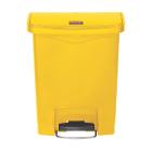 POUBELLE A PEDALE SLIM JIM® STEP-ON 30L FS RUBBERMAID JAUNE 42X27X53CM (1) photo du produit