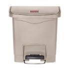 POUBELLE A PEDALE SLIM JIM® STEP-ON 15L FS RUBBERMAID BEIGE 37.7X23X39.9CM (1) photo du produit