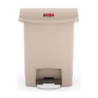 POUBELLE A PEDALE SLIM JIM® STEP-ON 30L FS RUBBERMAID BEIGE 42X27X53CM (1) photo du produit