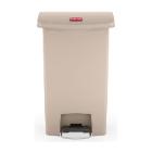 POUBELLE A PEDALE SLIM JIM® STEP-ON 50L FS RUBBERMAID BEIGE 46X29X72CM (1) photo du produit
