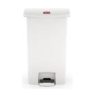 POUBELLE A PEDALE SLIM JIM® STEP-ON 30L FS RUBBERMAID BLANC 42X27X53CM (1) photo du produit