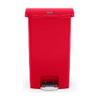 POUBELLE A PEDALE SLIM JIM® STEP-ON 50L FS RUBBERMAID ROUGE 46X29X72CM (1) photo du produit