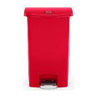 POUBELLE A PEDALE SLIM JIM® STEP-ON 68L FS RUBBERMAID ROUGE 50X31X80CM (1) photo du produit
